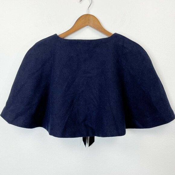 Collectif Capelet Size 4XL Women's Blue Wool Blend Embroidered Metallic Stars - Picture 4 of 9